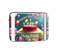 Happy Birthday - Custodia per computer portatile da 15", con stampa di buon compleanno, adatta per laptop e tablet