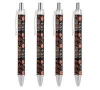 Happy Birthday Dad - Penna a sfera con stampa, retrattile, fusto rotondo, punta fine, 0,5 mm, 1/2/4 pezzi