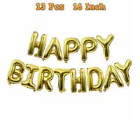 Happy Birthday Decorazione Festa Palloncino Striscione Lettera Foil 40.6cm Auto