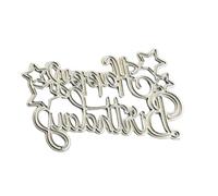 Happy Birthday Die Cut Stencil Scrapbooking Strumento di goffratura in acciaio al carbonio Fustella per Scrapbooking Card Making Album Acciaio al carbonio Craft Dies