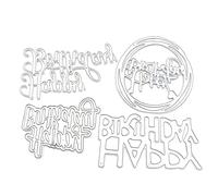 Happy Birthday Die Cuts Lettere Goffratura Fustelle Scrapbooking Stencil Modello per Bambini Biglietti di Compleanno Fare Felici Die Cuts per la realizzazione di biglietti