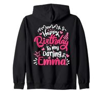 Happy Birthday Emma Camicia Personalizzata Compleanno per Emma Felpa con Cappuccio