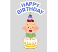 Happy Birthday Guest Book for Kids | Light Grey: 108 Pages | 8.5x11 inches | This Guest book is specially designed for Baby Boy. Capture Special Wishes and Memories with This Colorful Birthday Book!