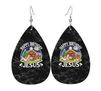 Happy Birthday Jesus Donna Orecchini Grandi Orecchini Pendenti Leggeri Pendenti Per Regalo Sera Fori Multipli