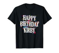 Happy Birthday Kirby First Name Boys Colorful Bday Maglietta