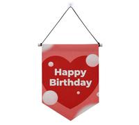 Happy Birthday Love Red Hanging Banner con asta telescopica banner display banner festa e decorazioni per ufficio, scuola, aula, dormitorio, casa