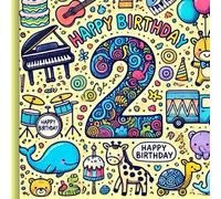 Happy Birthday: Malbuch Kritzelbuch für Jungen und Mädchen ab 2 Geschenk zum Geburtstag