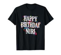 Happy Birthday Nuri First Name Boys Colorful Bday Maglietta