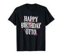 Happy Birthday Otto First Name Boys Colorful Bday Maglietta