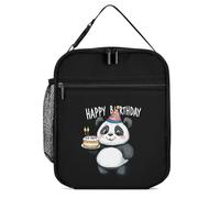 Happy Birthday Panda Lunch Box per uomini e donne borse per il pranzo isolate borsa termica portatile tote per lavoro picnic