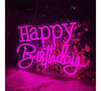 Happy Birthday Pink LED Neon Night Light per Decorazione Della Parete Party Room Bar Compleanno Art Decorazione Banner di Natale Regalo di Compleanno con USB Chain Light modulator 5v 16.5"*10"