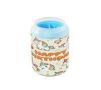 Happy Birthday Simpatici unicorni riutilizzabili per la pulizia dei piedi del cane tazza morbida setole in silicone forniture per la toelettatura dei piedi adatto per cani di taglia piccola, media e