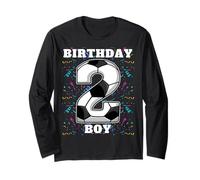 Happy Birthday Soccer Squad - Maglietta per Il Secondo Compleanno Maglia a Manica
