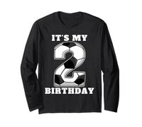 Happy Birthday Soccer Squad - Maglietta per Il Secondo Compleanno Maglia a Manica