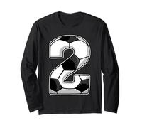 Happy Birthday Soccer Squad - Maglietta per Il Secondo Compleanno Maglia a Manica
