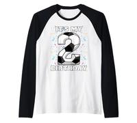 Happy Birthday Soccer Squad - Maglietta per Il Secondo Compleanno Maglia con Maniche Raglan