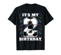 Happy Birthday Soccer Squad - Maglietta per Il Secondo Compleanno Maglietta