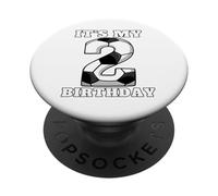 Happy Birthday Soccer Squad - Maglietta per il secondo compleanno PopSockets PopGrip Adesivo