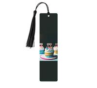 Happy Birthday Takes Stampa Accessori da Lettura Segnalibro in Legno Segnalibri Unici per Libri Copertina Rigida Riviste