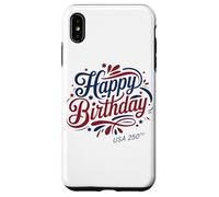 Happy Birthday USA 250th - America's Anniversary 2026 Custodia per iPhone XS Max