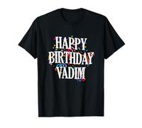 Happy Birthday Vadim First Name Boys Colorful Bday Maglietta