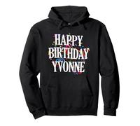 Happy Birthday Yvonne Sorpresa Party Uomini Donne Bambini Felpa con Cappuccio