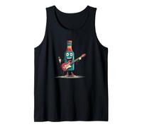Happy Bottle con Chitarra per Gli Amanti del Rock'N Roll Canotta