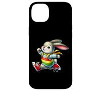 Happy Bunny Jump Day Rainbow Adventure Custodia per iPhone 14 Plus