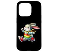 Happy Bunny Jump Day Rainbow Adventure Custodia per iPhone 15 Pro