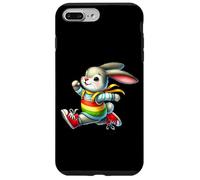Happy Bunny Jump Day Rainbow Adventure Custodia per iPhone 7 Plus/8 Plus