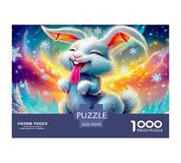 Happy Bunny Puzzle Ispirato Ai Capolavori Dei Musei - 1000 Pezzi Con Immagini D'Arte Di Profondo Impatto Visivo - Per Divertirsi E Regalare, Consigliato 14+ 70x50cm/1000pcs