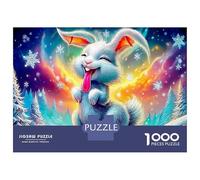 Happy Bunny Puzzle Per Adulti E Bambini, 1000 Pezzi Rabbit Magic Giocattolo Di Sfida Fantastica Giochi Educativi Decorazioni Per La Casa Regali 52x38cm/1000pcs