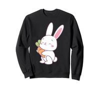 Happy Bunny With Carrot - Maglietta unisex unisex Felpa