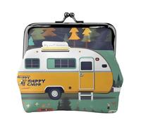 Happy Bus Camper Stampa Squisito Bacio Blocco Portafoglio Compatto Versatile Donna Portamonete Piccolo Sacchetto Con Cerniera