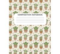 Happy Cactus Notebook, Earth Tone Cactus Notebook for Adults, Kids, School, Travel, Journals, 200 pages, 8.5x11, College Ruled