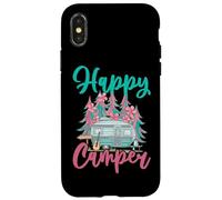 Happy Camper Con Vivaci Elementi Floreali Custodia per iPhone X/XS