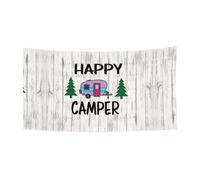 Happy Camper Printing Holloween Festive Banner Decorations, cartello per celebrazioni, facile da appendere con corde, 1 confezione