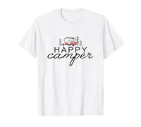Happy Camper Tutto Il Tempo nel Campeggio Naturale Caravan Sun Maglietta