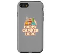 Happy Camping Bear - Tenda da campeggio Marshmallow divertente retrò Custodia per iPhone SE (2020) / 7/8