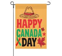 Happy Canada Day Bandiera Da Giardino Con Occhielli Bandiera Da Esterno Decorative Bandiere Da Giardino Per Prato Il Portico Patio 30X45cm