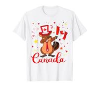 Happy Canada Day - Carino Beaver Dab ragazze Ragazzi Bambini Bambino Maglietta