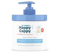 Happy Cappy Crema idratante per bambini Dr. Eddie's, lenisce la pelle secca, pruriginosa, irritata, incline all'eczema, testata dermatologicamente, senza coloranti, vasetto da 12 once con pompa