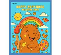 Happy capybara coloring book
