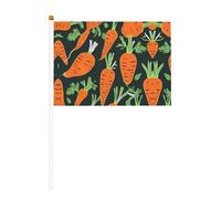 Happy carota modello senza soluzione di continuità piccola mini bandiera portatile per giochi sportivi e festival decorazione bandiera parata 14 x 20,8 cm