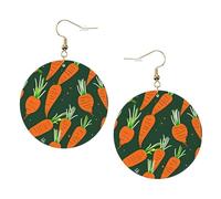 Happy Carrot Orecchini in pelle alla moda per le donne pendenti 1 paio di orecchini leggeri stampati piercing gioielli regali per donne ragazze