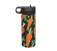 Happy Carrot Seamless Pattern Printing 18oz Bollitore Sportivo Isolato Portatile In Acciaio Inox per Palestra Campeggio