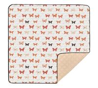 Happy Cartoon Farfalla Morbido Tappetino da Gioco Imbottito per Attività del Bambino per Interno ed Esterno, Lavabile, per Bambini e Neonati, 127 x 127 cm