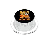 Happy Catsgiving - Simpatico gatto del Ringraziamento che indossa un cappello da pellegrino PopSockets PopGrip per MagSafe