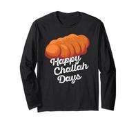 Happy Challah Days Hanukkah Holidays Chanukkah Meme Maglia a Manica