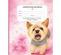 Happy Charlie Composition Notebook: Primary Ruled Notebook for Kids in Grades K-2 | 7.5 x 9.25 in | 200 Pages